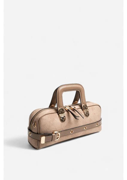 SP1258 Kadın El Çantası Süet Vizon fiyatları