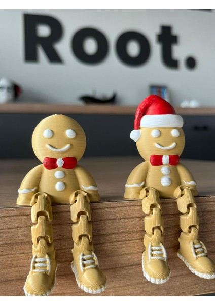 2'li Kurabiye Adam Seti Noeal Temalı Dekoratif Eklemli Hediyelik Figür