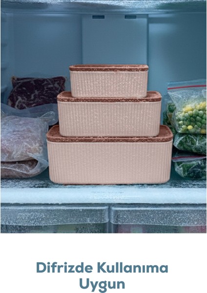 12'li Dikdörtgen Saklama Kabı Seti Pembe | 2.5l 1.5l 0.80L 0.45L | Mikrodalga ve Dondurucu Uyumlu indirimleri