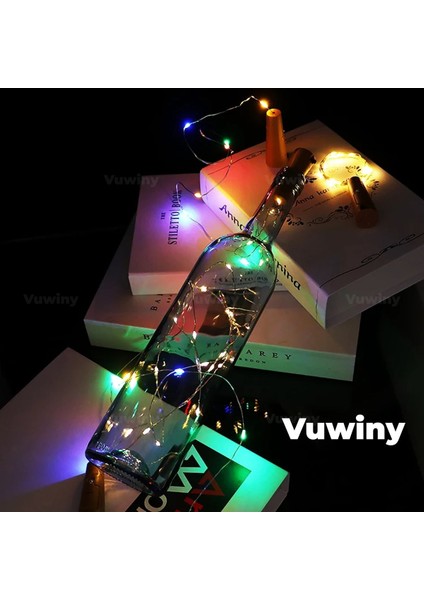 Tıpalı Mantar Dekoratif Şişeler Için Bükülebilir Pilli Peri LED Rgb (2 Metre)