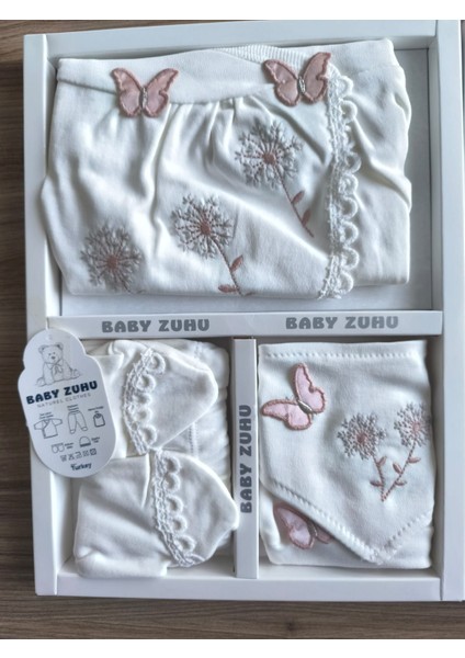 Laura Baby Kelebekli Kız Bebek 5 Li Hastane Çıkışı Seti fiyatları