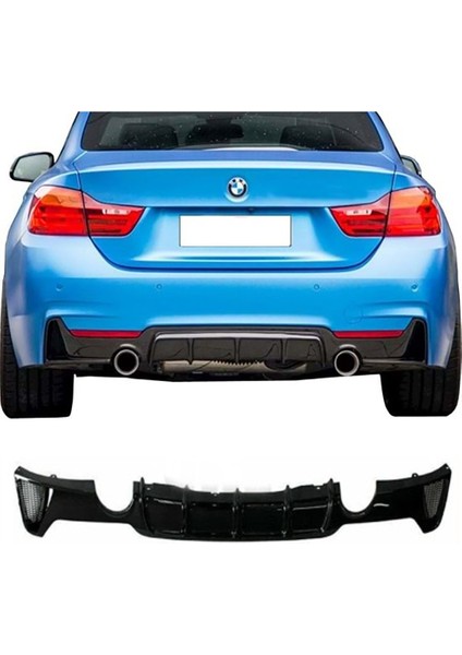 Bmw 4 Serisi F36 Grand Coupe Uyumlu Sağ-Sol Tek Çıkışlı Arka Difüzör (Plastik)