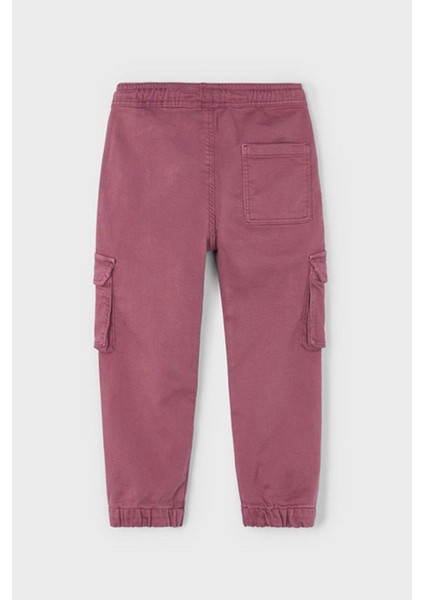 Erkek Çocuk 4-9 Yaş Kargo Cep Yumuşak Pantolon Gülkurusu fırsatları