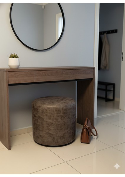 Modern Lüks Yuvarlak Uzun Puf Tabure | Salon Oturma Odası Dekoratif Ayak Uzatma Taburesi fiyatları