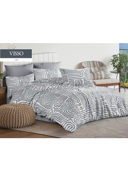 Vısso Gri Tek Kişilik Nevresim Takımı
