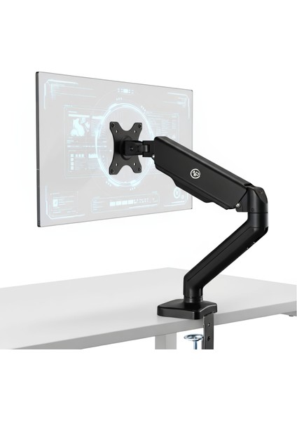 STD46012B Airgrip 17"-32" Ergonomik 360° Amortisörlü Vesa Tek Kol Monitör Tutucu