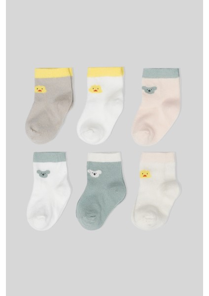 4 Çift Newborn Anti-Bakteriyal Yeni Doğan ve Bebek Çorabı 0-6 Ay