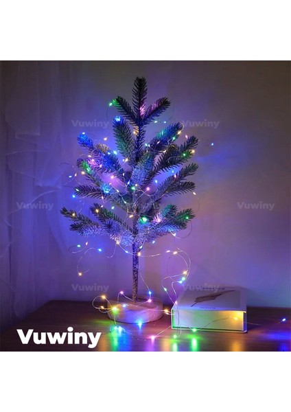 USB Kumandalı 8 Modlu Dekoratif Rgb Çok Renkli Gümüş Tel Peri LED (5 Metre) fiyatları