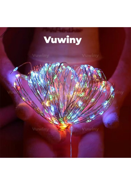 USB Kumandalı 8 Modlu Dekoratif Rgb Çok Renkli Gümüş Tel Peri LED (5 Metre) modelleri