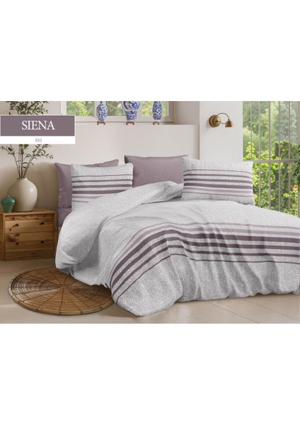 Sıena Gül Kurusu Çift Kişilik Nevresim Takımı