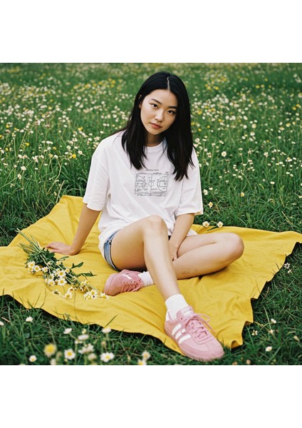 Basketball Court Oversize Tişört - Beyaz fiyatları