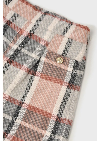 Kız Çocuk 4-9 Yaş Kışlık Ekose Şort Pudra fiyatları