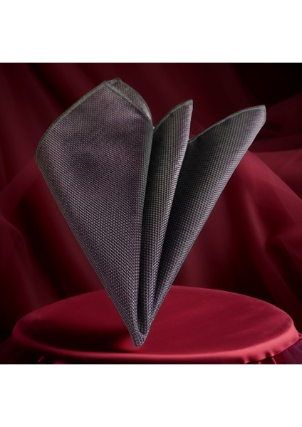 Mor Lila Kuş Gözü Desenli Jakar Dokuma Elefant Cep Yaka Mendili