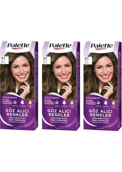 Göz Alıcı Renkler 5-1 Küllü Açık Kahve x 3 Adet