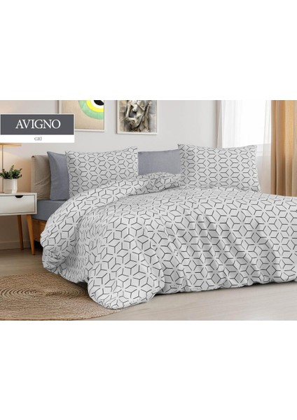 Avıgno Gri Tek Kişilik Nevresim Takımı