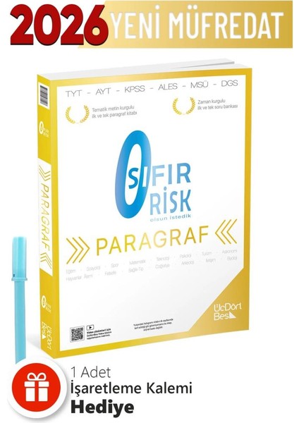 Paragraf Sıfır Risk + Hediyeli