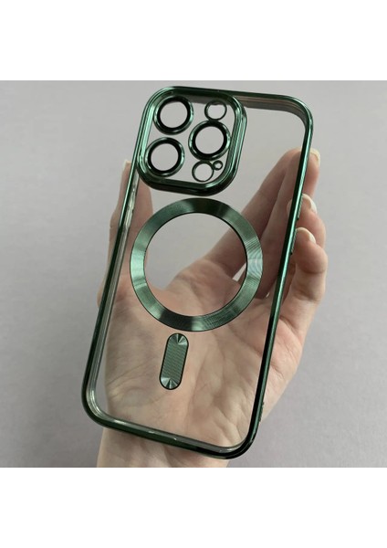 Iphone 14 Pro Max Uyumlu Magsafe Kenarlar Renkli Kılıf