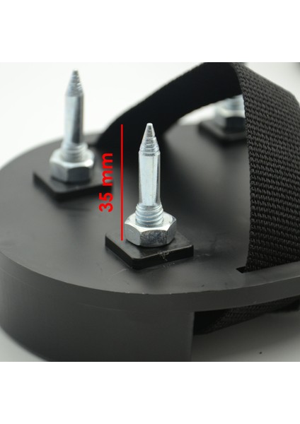 Epoksi Çivili Çim Havalandırma Ayakkabısı 35 mm Dişli | Bilek ve Topuk Kayışlı | Çift modelleri