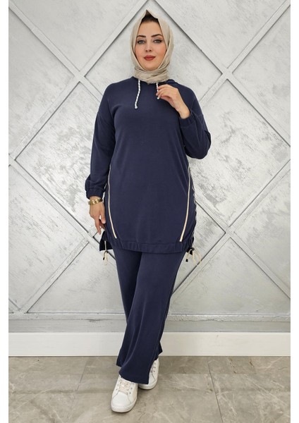 Kadın Kapüşonlu Kombinli Tesettür Takım modelleri