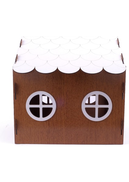 Ahşap Özel Isim Baskılı Dekoratif Kedi Evi-Kulübesi, Kediler Için Kulübe, Kedi Kulübesi Ceviz indirimleri