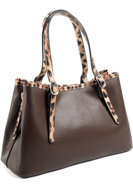 Kahve - Vizon - Leopar SP1252 Kadın El Çantası fırsatları