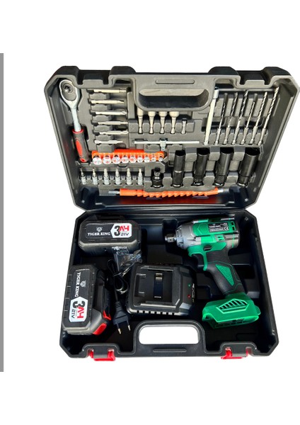 Tıger Kıng 21V Kömürsüz Şarjlı Somun Sökme / Darbeli Anahtar Seti fırsatları