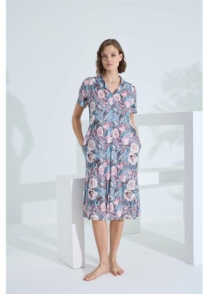 Kadın Yarım Kol Yakalı Penye Elbise - 45630 fiyatları