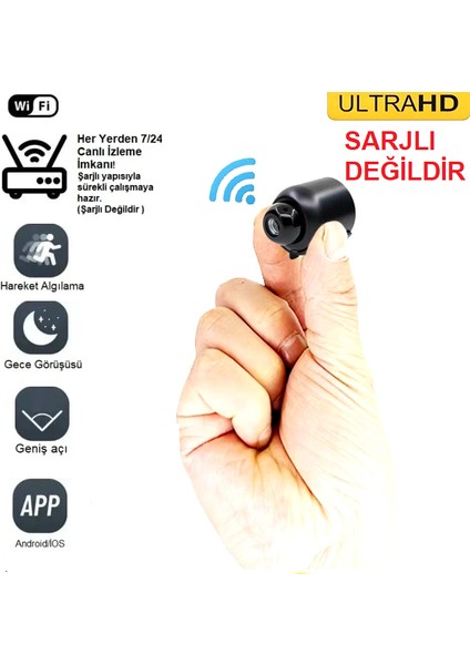 Mini Wi-Fi Kamera – Net Görüntü, Kolay Kurulum!