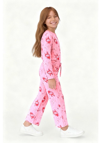 Kız Çocuk Pijama Altı Beli Lastikli Tavşan Baskılı fiyatları