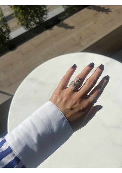 Gümüş Kuzey Yıldızı Yüzük