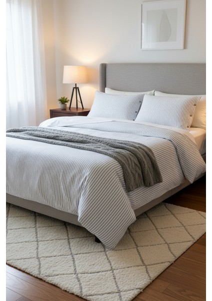 Çift Kişilik Nevresim Seti Düğme Detaylı | Çeyizlik | Hediyelik | Çizgi Desen | Armürlü Dokuma fiyatları