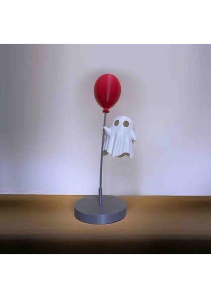 Sevimli Hayalet Balon Masa Lambası - LED Mum Dahil Dekoratif Gece Lambası | 3D Baskı El Yapımı Oda ve Hediye Aydınlatma indirimleri