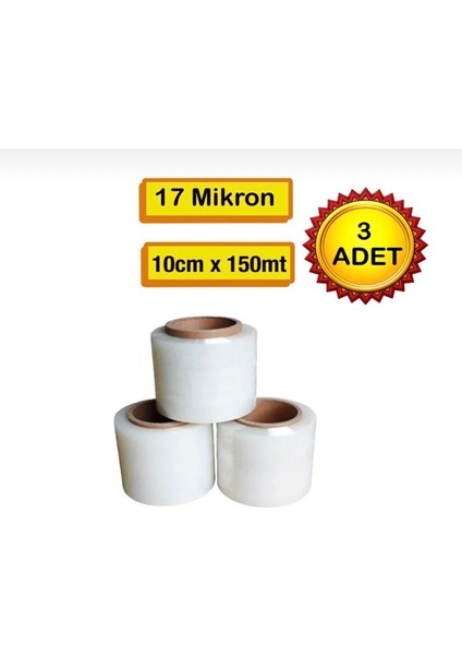 3'lü Streç Film Küçük Boy 10CM
