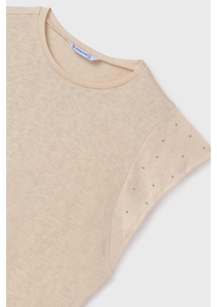 Kız Çocuk 10-16 Yaş Triko Bluz 6019 Bej fırsatları