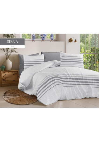 Sıena Gri Tek Kişilik Nevresim Takımı