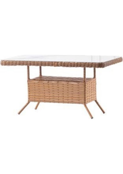 Doğal Hasır Görünümlü Bahçe Balkon Oturma Grubu 6 Parça – (3+1+1+Masa+2 Puf) modelleri