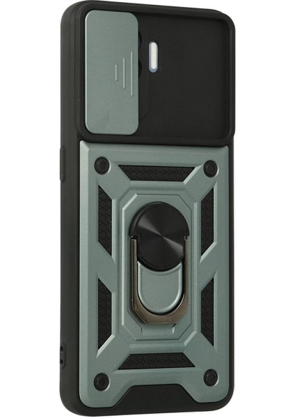 Oppo Reno 5 Lite Kılıf Pars Lens Yüzüklü Silikon - Yeşil - MRS2545-5384 modelleri