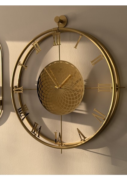 Chakra Roma ( - Gold - ) Full Çelik - Roma Rakamlı - (Pilli Led) - Modern Dekoratif Duvar Saati indirimleri