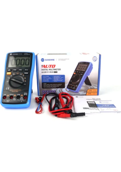 DT-17N | True Rms Otomatik Dijital Multimetre (1000V/10A, Sıcaklık Ölçümlü, Elektronik ve Telefon Tamiri Için)