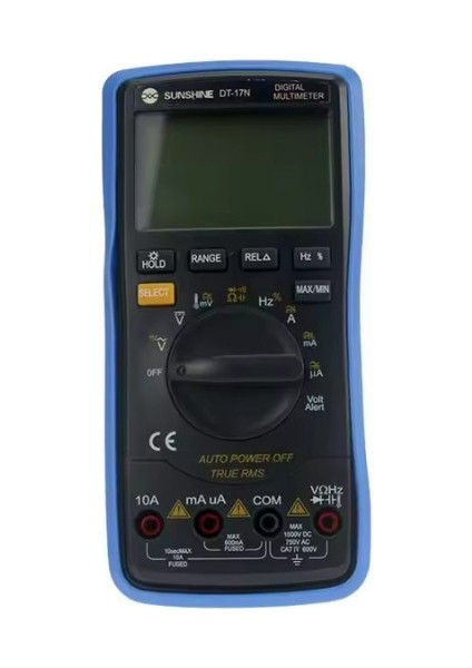 DT-17N | True Rms Otomatik Dijital Multimetre (1000V/10A, Sıcaklık Ölçümlü, Elektronik ve Telefon Tamiri Için) fırsatları