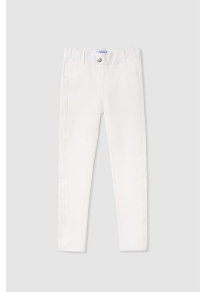 Kız Çocuk 10-18 Yaş Skinny Fit Pantolon 6511 Ekru fiyatları
