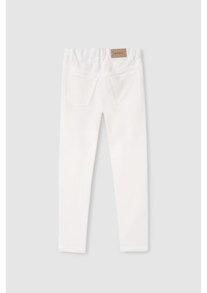 Kız Çocuk 10-18 Yaş Skinny Fit Pantolon 6511 Ekru modelleri
