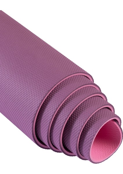 Ultragrip Hizalamalı 6mm Tpe Yoga Matı Pilates Minderi Mürdüm modelleri