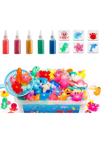 Magic Water Elf Aqua Gel Sihirli Su Oyuncak Seti 5 Renk Jel Şişe 6 Kalıp