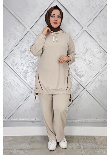 Kadın Kapüşonlu Kombinli Tesettür Takım