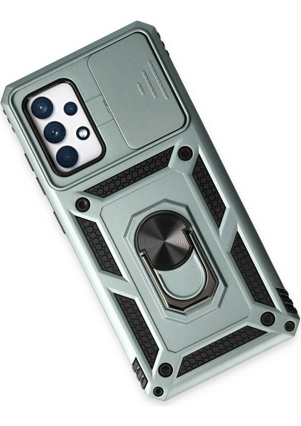 Samsung Galaxy A52 Kılıf Pars Lens Yüzüklü Silikon - Yeşil - MRS2578-5161 modelleri