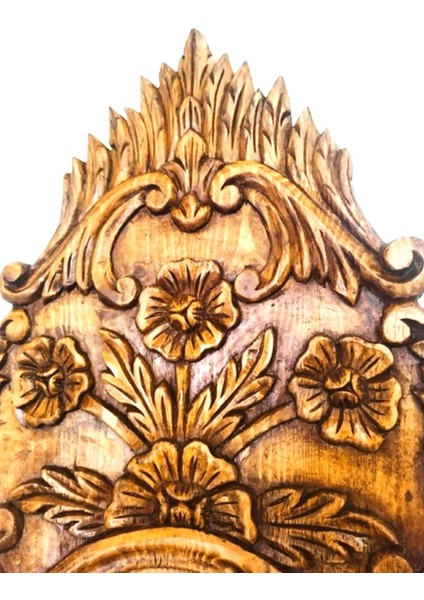 Ahşap Oyma Otantik Kavukluk Papatya Model Büyük Boy