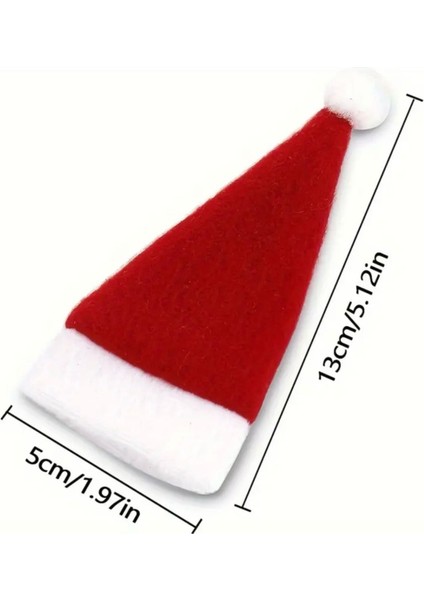 6’lı Mini Yılbaşı Şapka Dekor Seti | Şişe ve Çatal Bıçak Süsü | Yılbaşı Masası Aksesuarı modelleri