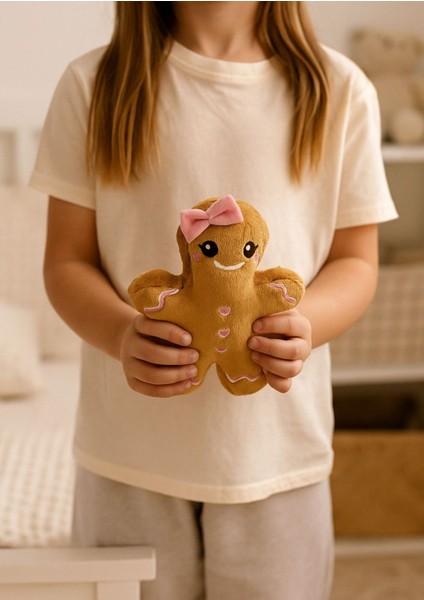 Kurabiye Kız Peluş Yastık, Uyku Arkadaşı Peluş, Yılbaşı Tay Tüyü Kumaş Kurabiye Adam 20 cm fiyatları