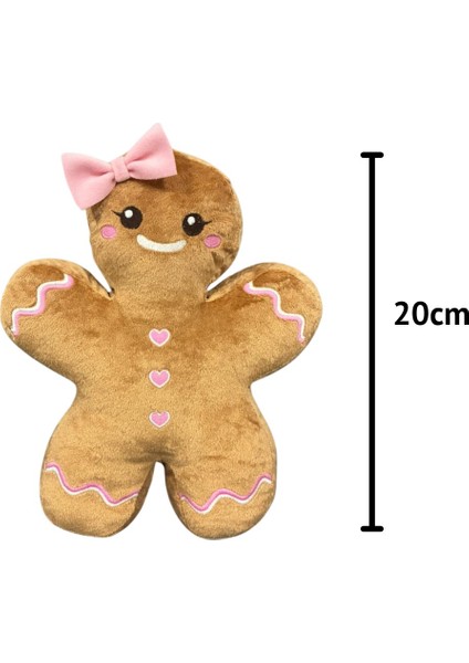 Kurabiye Kız Peluş Yastık, Uyku Arkadaşı Peluş, Yılbaşı Tay Tüyü Kumaş Kurabiye Adam 20 cm modelleri